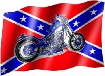Fahne: Südstaaten mit Harley